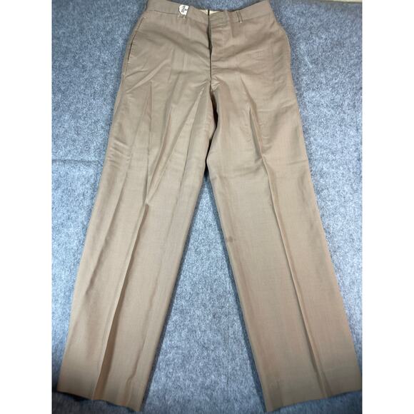 Elbeco Other - VINTAGE 50s Elbeco Dress Pants Mens 30x32 Tan Pleated Sanforized Poplin Officer